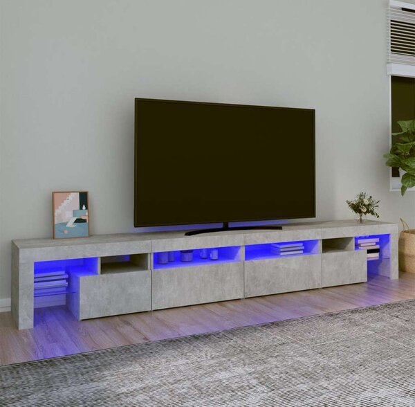 VidaXL TV skříňka s LED osvětlením 260x36,5x40 cm [3332493] Barva: Betonová šedá