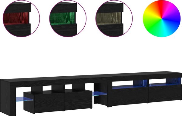 VidaXL TV skříňka s LED osvětlením 260x36,5x40 cm [3332493] Barva: Betonová šedá