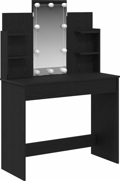 VidaXL Toaletní stolek s LED osvětlením 96 x 40 x 142 cm [862109] Barva: Bílá