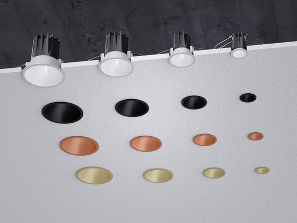 Led2 Zápustné LED svítidlo NINO M, 9W, ø 81 mm, CCT, IP54 Barva: Černá, Teplota světla: CCT 3000K/3500K/4000K, Stmívání a řízení: ON/OFF
