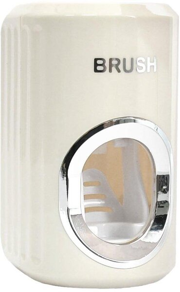 Dispenzer na zubní pastu, automatický dávkovač a držák, nástěnný klip na zubní pastu, klip a dávkovač na tuby, hygienický a snadno použitelný dávkovač zubní pasty do koupelny, bílý