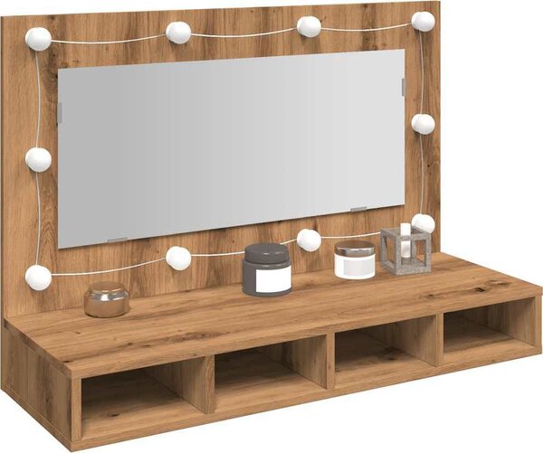 VidaXL Zrcadlová skříňka s LED 90 x 31,5 x 62 cm [862781] Barva: dub artisan
