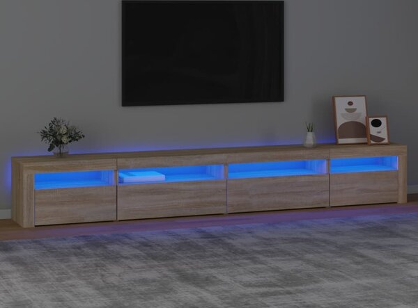 VidaXL TV skříňka s LED osvětlením 270 x 35 x 40 cm [3332509] Barva: Bílá