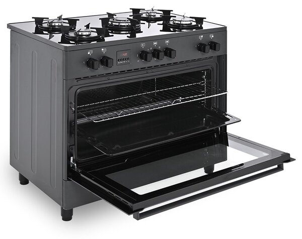 Plynový/elektrický sporák Ravanson KWGE-K90 černý