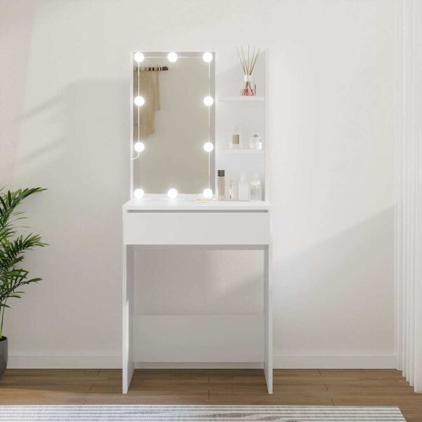 VidaXL Toaletní stolek s LED 60 x 40 x 140 cm [862780] Barva: Bílá