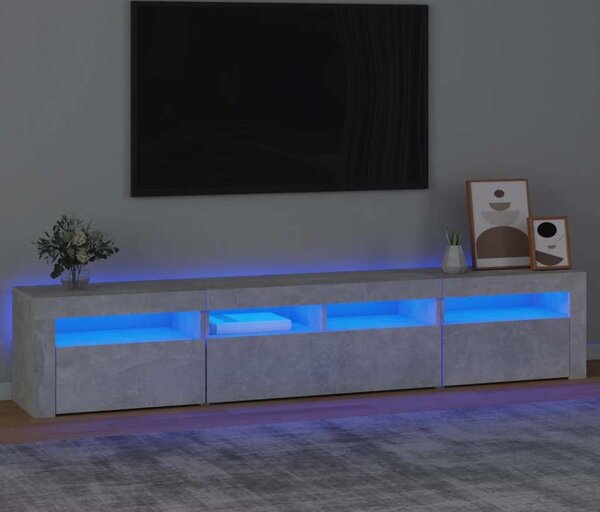 VidaXL TV skříňka s LED osvětlením 210 x 35 x 40 cm [3332520] Barva: Bílá