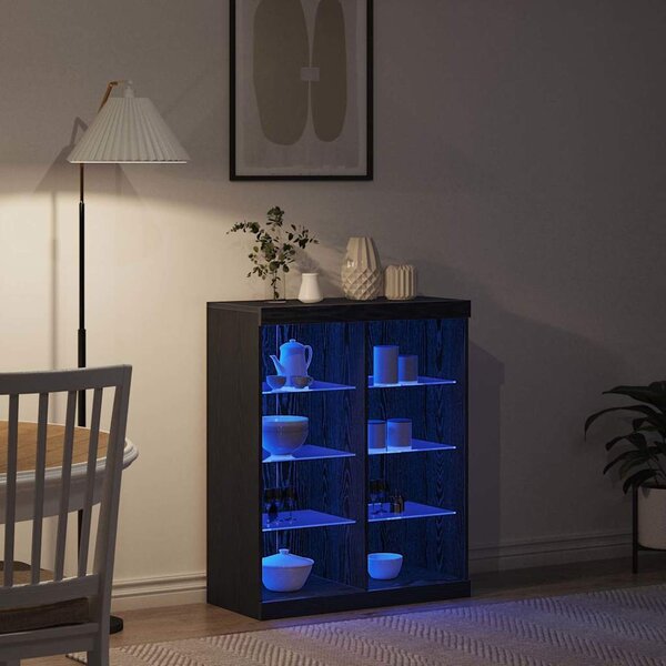 VidaXL Příborník s LED osvětlením 81 x 37 x 100 cm [863050] Barva: dub sonoma