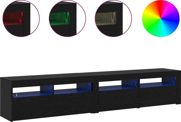 VidaXL TV skříňka s LED osvětlením 210 x 35 x 40 cm [3332520] Barva: Bílá