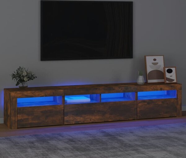 VidaXL TV skříňka s LED osvětlením 210 x 35 x 40 cm [3332520] Barva: Bílá