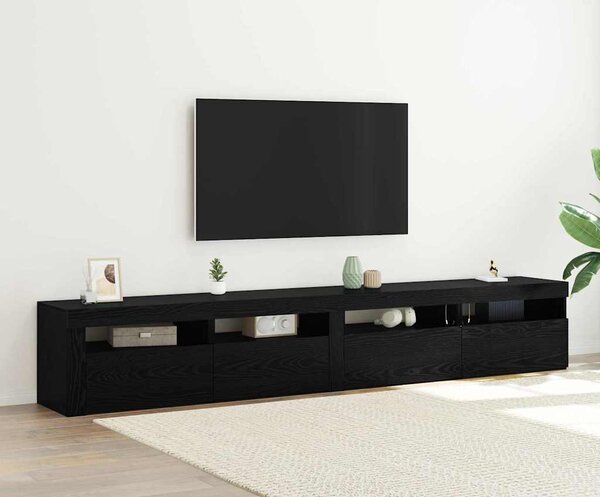 VidaXL TV skříňka s LED osvětlením 240x35x40 cm [3332522] Barva: kouřový dub