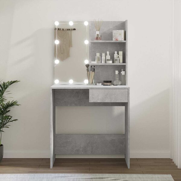 VidaXL Toaletní stolek s LED 74,5x40x141 cm [862785] Barva: Bílá