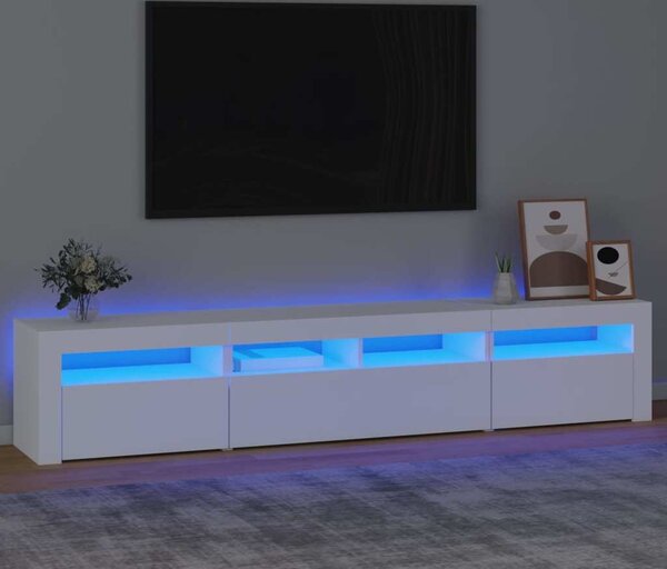 VidaXL TV skříňka s LED osvětlením 210 x 35 x 40 cm [3332520] Barva: Bílá