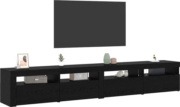 VidaXL TV skříňka s LED osvětlením 240x35x40 cm [3332522] Barva: kouřový dub