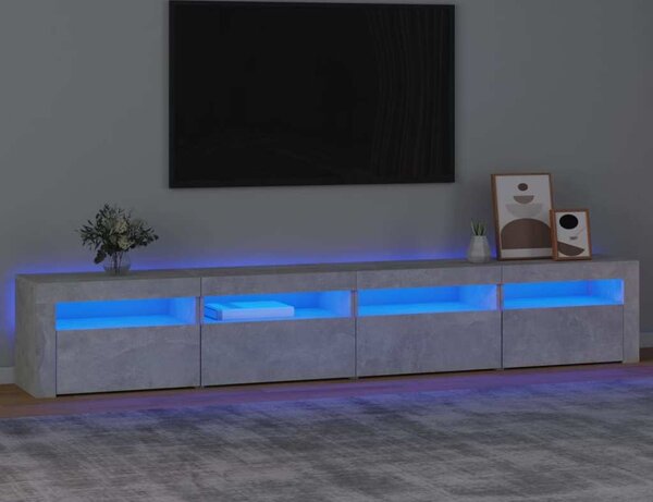 VidaXL TV skříňka s LED osvětlením 240x35x40 cm [3332522] Barva: kouřový dub