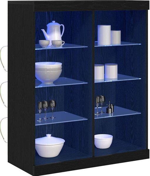 VidaXL Příborník s LED osvětlením 81 x 37 x 100 cm [863050] Barva: dub sonoma