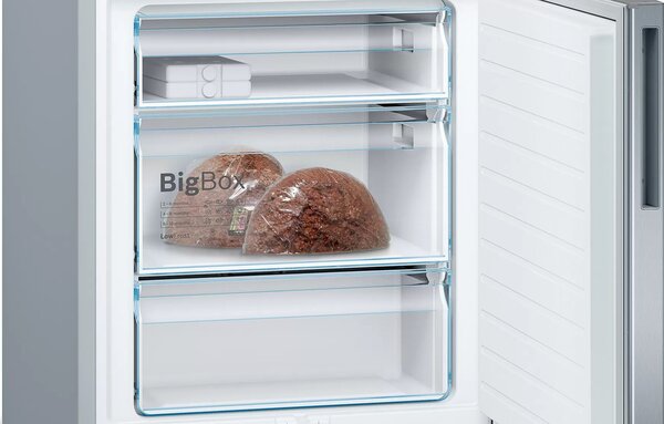 Bosch Serie 6 KGE49AICA lednice/mrazák Stojací 419 l C Nerezová ocel