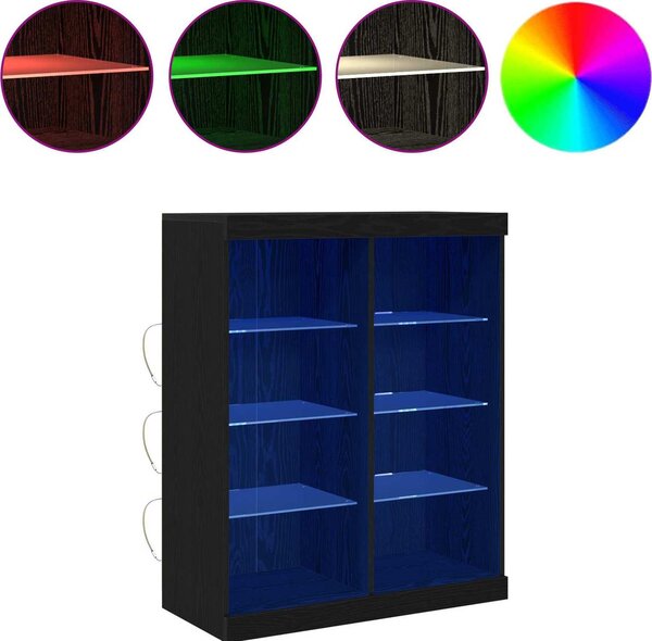 VidaXL Příborník s LED osvětlením 81 x 37 x 100 cm [863050] Barva: dub sonoma