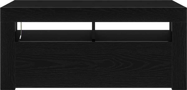 VidaXL TV stolek s LED 90 x 35 x 40 cm kompozitní dřevo [862560] Barva: Bílá