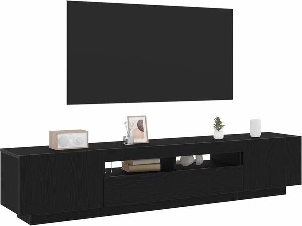 VidaXL TV skříňka s LED osvětlením 200x35x40 cm [3333063] Barva: Betonová šedá