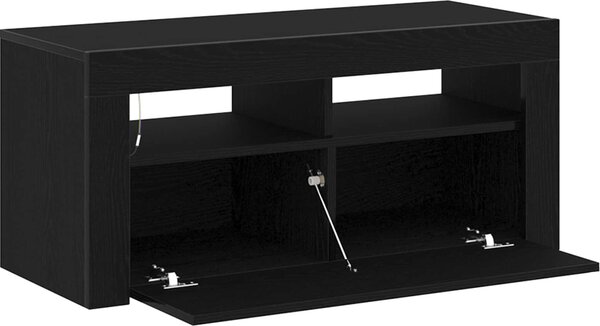 VidaXL TV stolek s LED 90 x 35 x 40 cm kompozitní dřevo [862560] Barva: Bílá