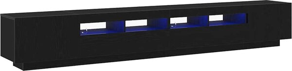 VidaXL TV stolek s LED 260x35x40 cm kompozitní dřevo [3333064] Barva: Bílá