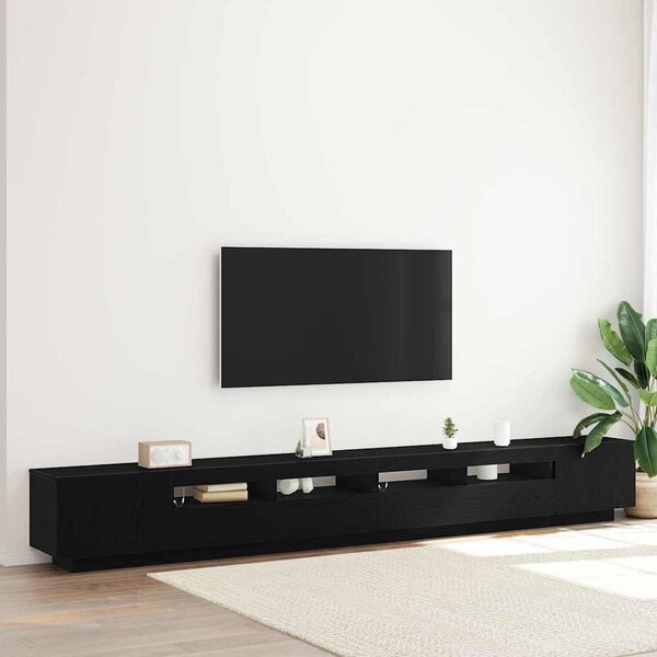 VidaXL TV stolek s LED 300x35x40 cm kompozitní dřevo [3333065] Barva: Betonová šedá