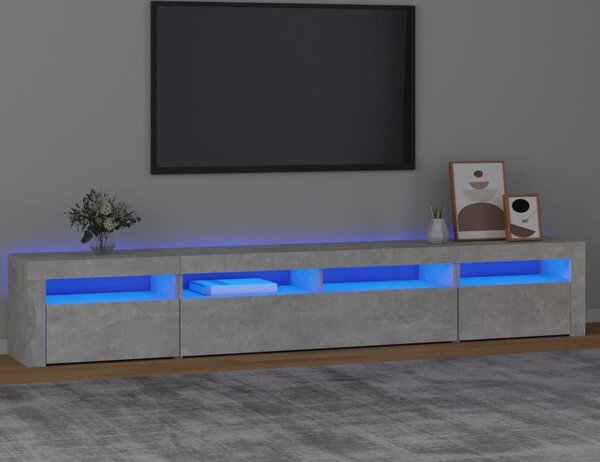 VidaXL TV skříňka s LED osvětlením 240x35x40 cm [3332491] Barva: šedá sonoma