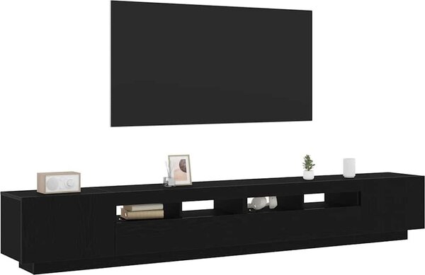 VidaXL TV stolek s LED 260x35x40 cm kompozitní dřevo [3333064] Barva: Bílá