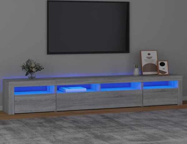 VidaXL TV skříňka s LED osvětlením 240x35x40 cm [3332491] Barva: šedá sonoma