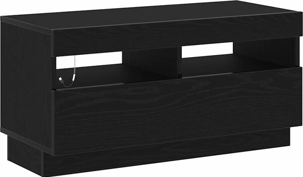 VidaXL TV skříňka s LED 80 x 35 x 40 cm kompozitní dřevo [862566] Barva: bílá s vysokým leskem