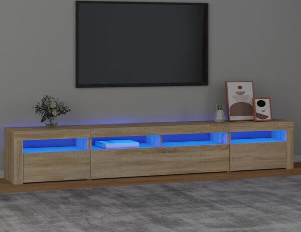 VidaXL TV skříňka s LED osvětlením 240x35x40 cm [3332491] Barva: šedá sonoma