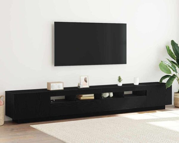 VidaXL TV stolek s LED 260x35x40 cm kompozitní dřevo [3333064] Barva: Bílá