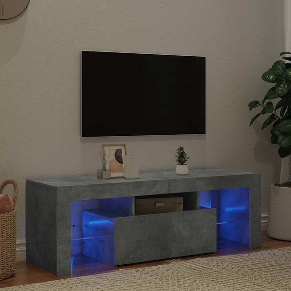 VidaXL TV skříňka s LED osvětlením 120 x 35 x 40 cm [862552] Barva: Betonová šedá