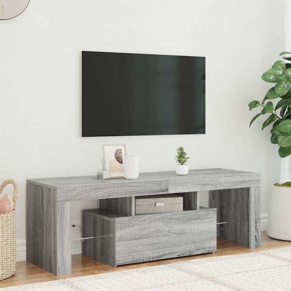 VidaXL TV skříňka s LED osvětlením 120 x 35 x 40 cm [862552] Barva: Betonová šedá