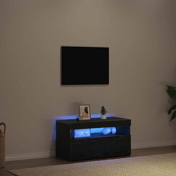 VidaXL TV stolek s LED 75 x 35 x 40 cm kompozitní dřevo [862557] Barva: dub sonoma