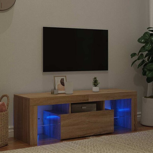 VidaXL TV skříňka s LED osvětlením 120 x 35 x 40 cm [862552] Barva: Betonová šedá