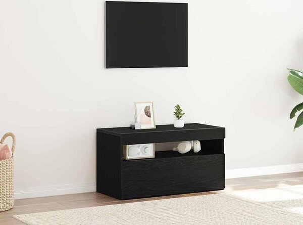 VidaXL TV stolek s LED 75 x 35 x 40 cm kompozitní dřevo [862557] Barva: dub sonoma