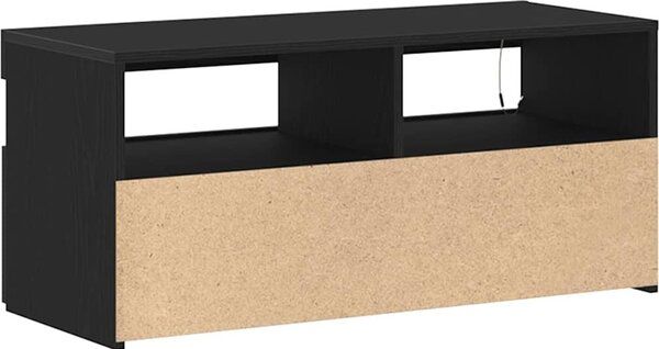 VidaXL TV stolek s LED 90 x 35 x 40 cm kompozitní dřevo [862554] Barva: Bílá