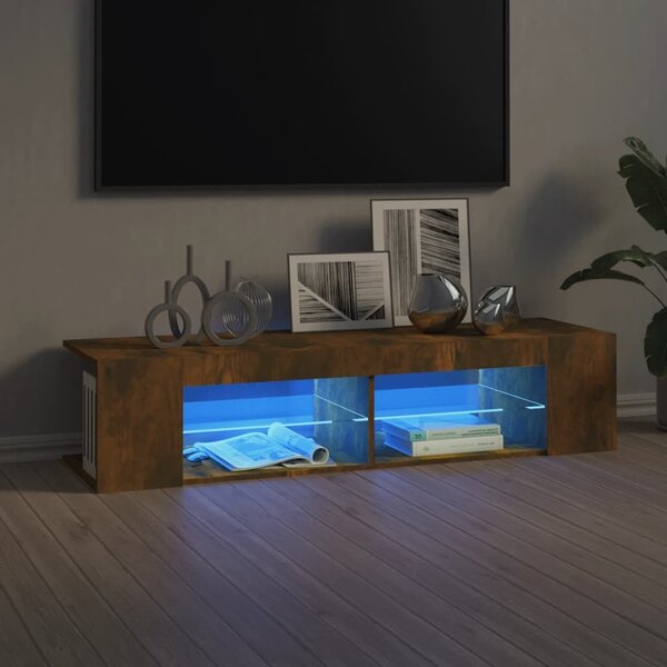 VidaXL TV skříňka s LED osvětlením 135 x 39 x 30 cm [862561] Barva: Bílá