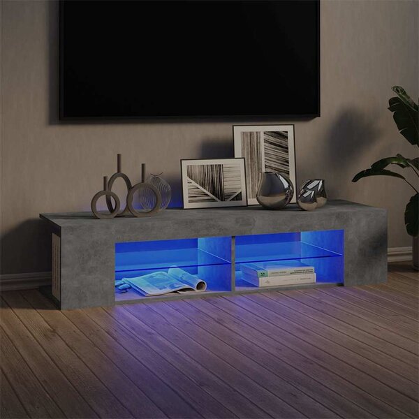 VidaXL TV skříňka s LED osvětlením 135 x 39 x 30 cm [862561] Barva: Bílá