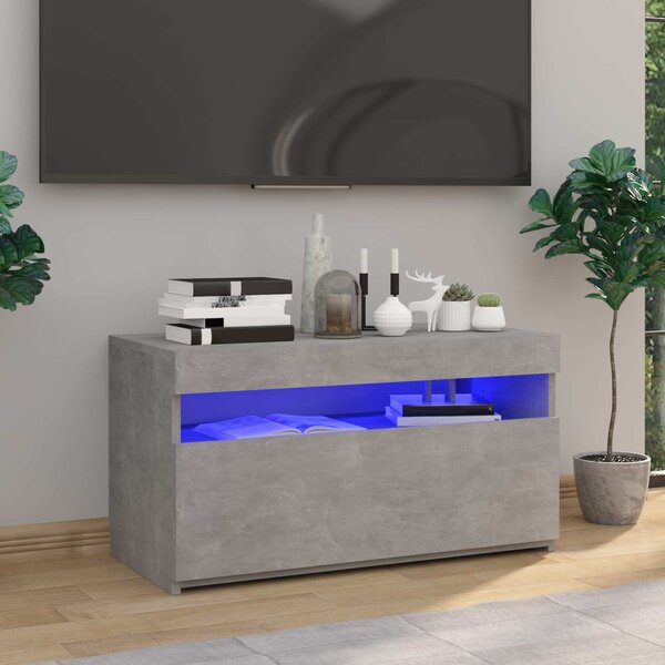 VidaXL TV stolek s LED 75 x 35 x 40 cm kompozitní dřevo [862557] Barva: dub sonoma