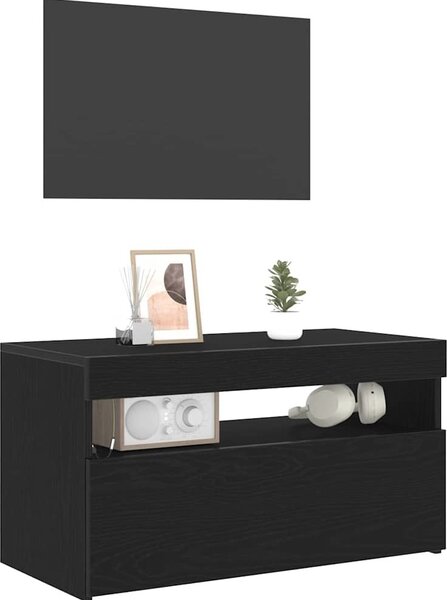 VidaXL TV stolek s LED 75 x 35 x 40 cm kompozitní dřevo [862557] Barva: dub sonoma