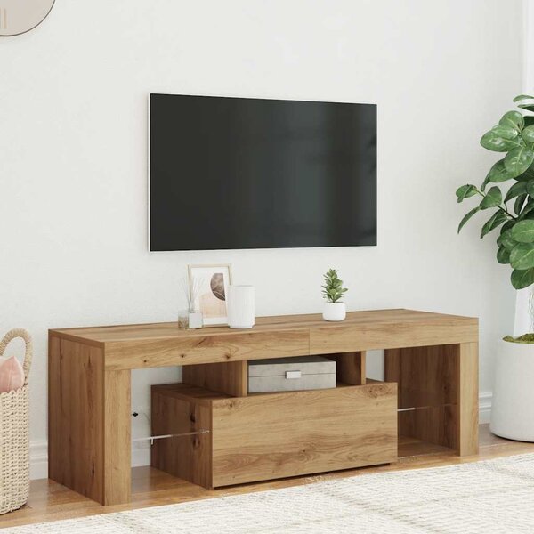 VidaXL TV skříňka s LED osvětlením 120 x 35 x 40 cm [862552] Barva: Betonová šedá
