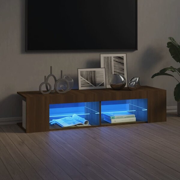 VidaXL TV skříňka s LED osvětlením 135 x 39 x 30 cm [862561] Barva: Bílá