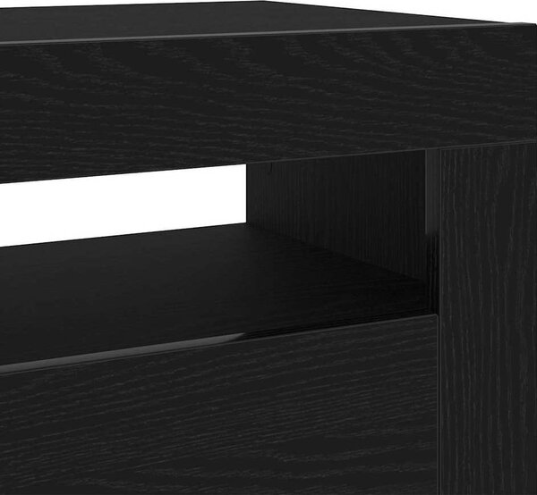 VidaXL TV stolek s LED 90 x 35 x 40 cm kompozitní dřevo [862554] Barva: Bílá