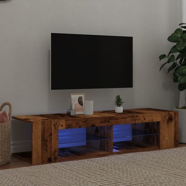 VidaXL TV skříňka s LED osvětlením 135 x 39 x 30 cm [862561] Barva: Bílá