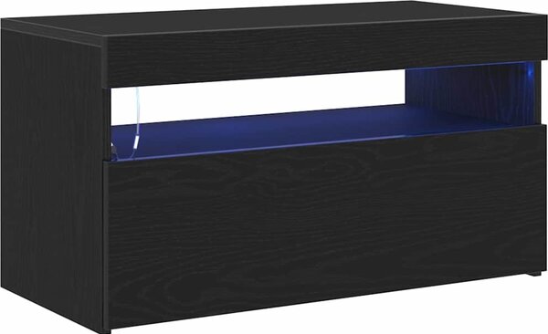 VidaXL TV stolek s LED 75 x 35 x 40 cm kompozitní dřevo [862557] Barva: dub sonoma