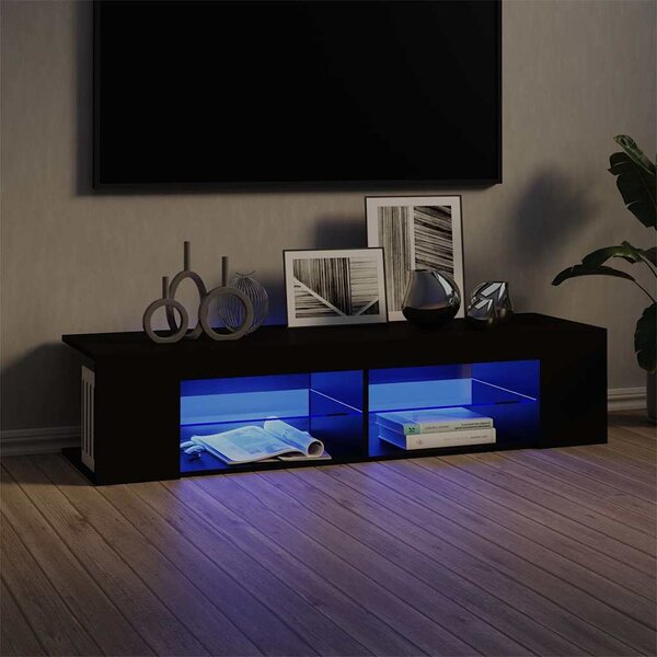 VidaXL TV skříňka s LED osvětlením 135 x 39 x 30 cm [862561] Barva: Bílá