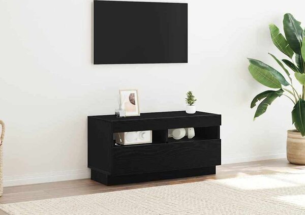 VidaXL TV skříňka s LED 80 x 35 x 40 cm kompozitní dřevo [862566] Barva: bílá s vysokým leskem