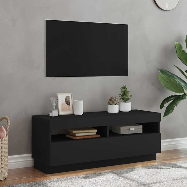 VidaXL TV skříňka s LED 100 x 35 x 40 cm kompozitní dřevo [862565] Barva: bílá s vysokým leskem